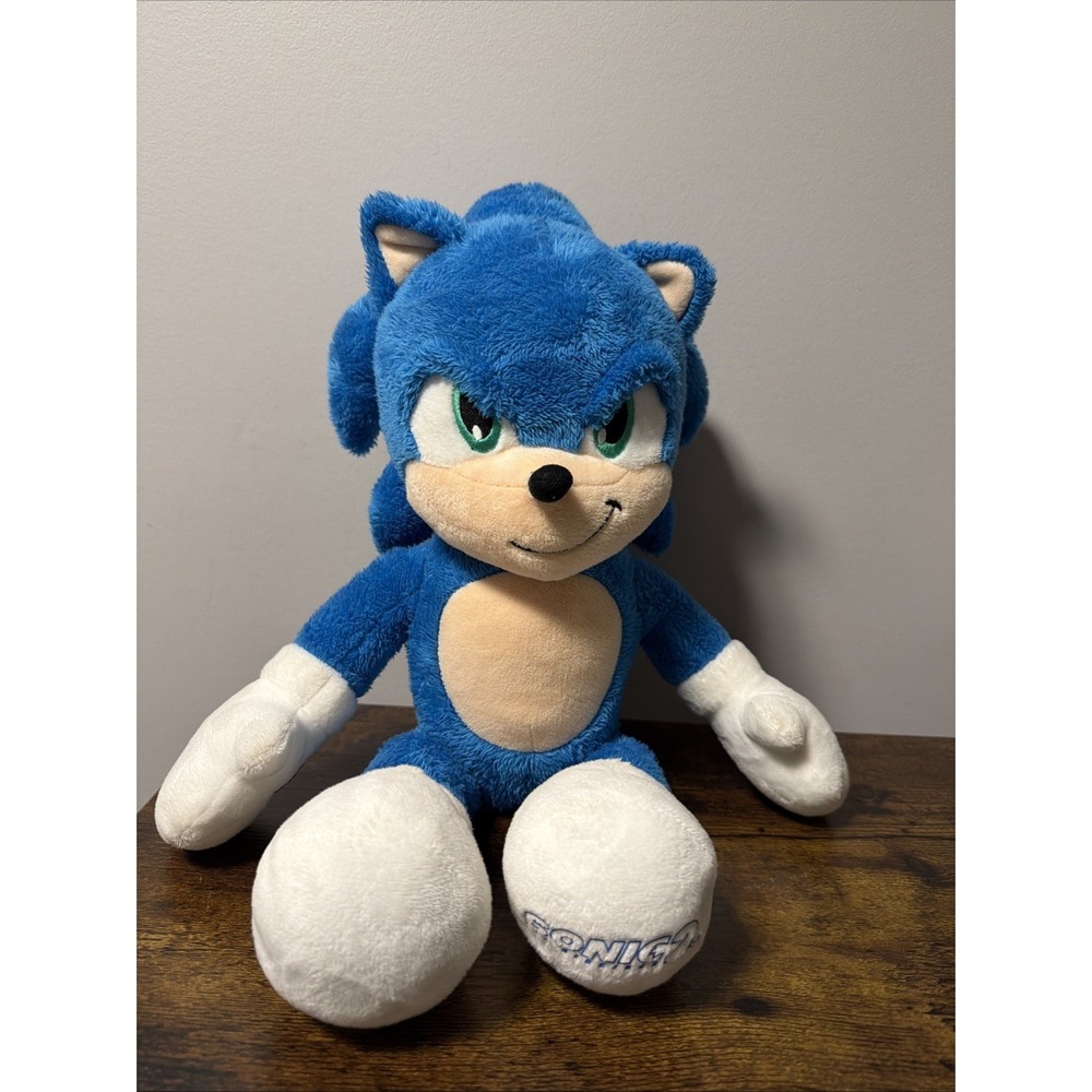 Build-A-Bear Sonic The Hedgehog 2 Plush, Blue Sonic Stuffed 18" Size